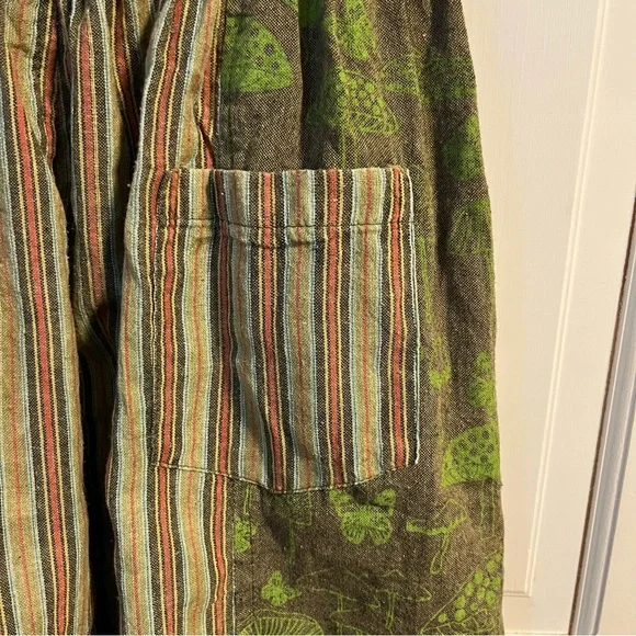 Siddhartha Made in Nepal 100% Cotton Harem Lantern Pants Small Hippie Festival - Picture 11 of 12